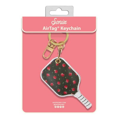Sonix AirTag Keychain - Pickleball Raspberry: Polyurethane Holder for Electronics