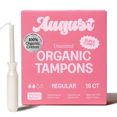 Its August Organic Regular Tampons - 16ct