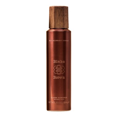 Blake Brown Classic Hairspray - Reliable Flexible Hold - Blackcurrant Vanille - Vanilla Floral Fragrance - 7.5fl oz: Paraben-Free, Vegan