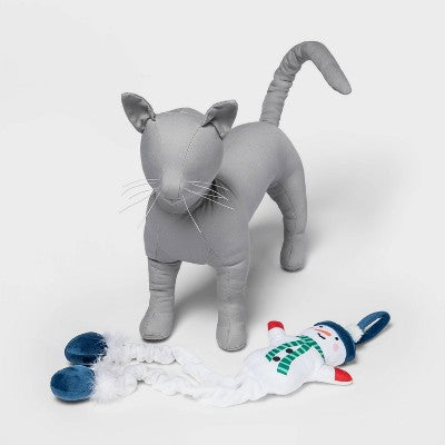 Door or Window Hanging Snowman Cat Toy - Wondershop