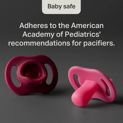 Tommee Tippee UltraLight Silicone Pacifier 0-6m - Light Pink & Dark Pink - 2pk