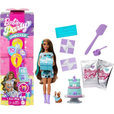 Barbie Party Unboxed Pet Birthday Series Doll and Accessories