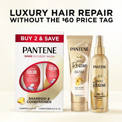 Pantene Radiant Color Shine Hydration Shampoo and Conditioner Dual Pack - 22.4 fl oz