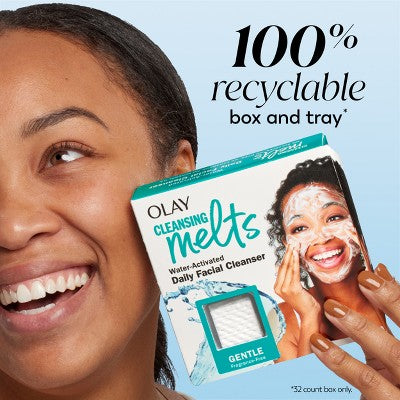 Olay Cleansing Melts Gentle Fragrance Free Face Cleanser - 32ct