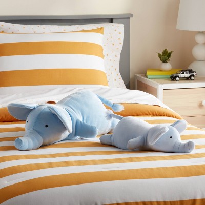 Elephant and Baby Weighted Plush Kids' Throw Pillow Blue - Pillowfort (LOCAL PICKUP ONLY)