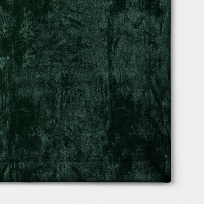 Solid Plush Throw with Faux Shearling Reverse Green - Threshold