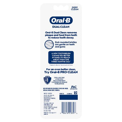 Oral-B Dual Clean Toothbrush - Soft - 4ct