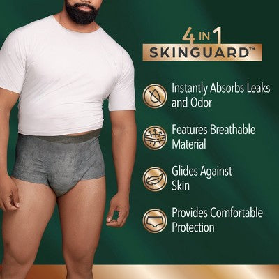 Depend Real Fit Incontinence Convenience Pack Underwear for Men - L/XL - Gray - 12ct