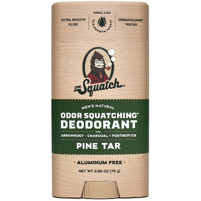 DR. SQUATCH Men's Solid Deodorant Pine Tar - 2.65oz