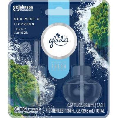 Glade Piso Liquid Air Freshener Refills - Fresh Sea Cypress - 1.34 fl oz/2ct