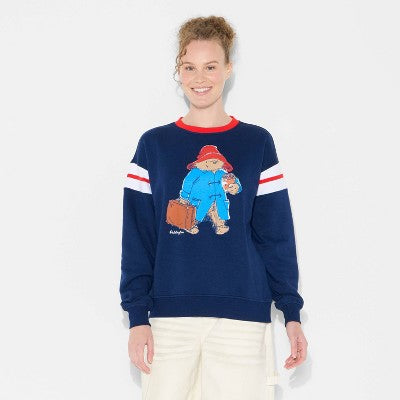 Women's Paddington Oversized Graphic Sweatshirt - Navy Blue S