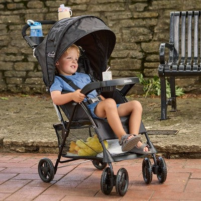 Kolcraft Cloud Premier Lightweight Stroller - Black: 5-Point Harness, Reclining Seat, Removable Cup Holders, Steel Frame (LOCAL PICKUP ONLY)
