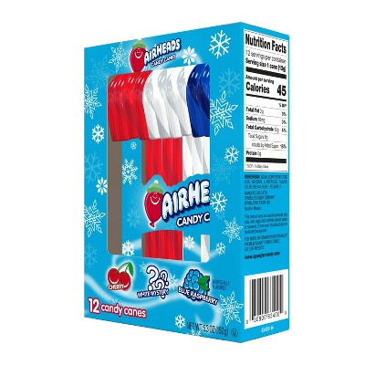 Airheads Christmas Candy Canes - 5.3oz/12ct