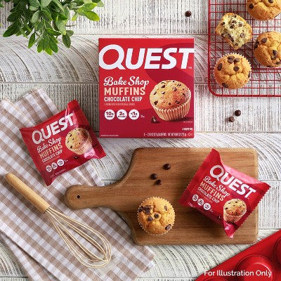 Quest Nutrition Bake Shop Muffin - Chocolate Chip - 8.04oz/4ct