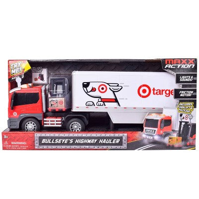 Maxx Action Bullseye's Highway Hauler Playset - Target Truck with Lights, Sounds and Accessories