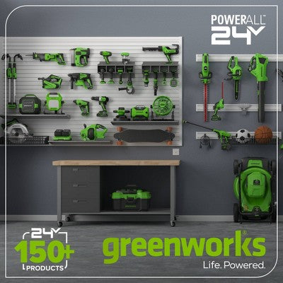 Greenworks POWERALL 24V Cordless Brushless Drill/Driver with 2Ah Battery and Charger