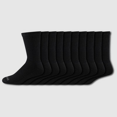 Men's Dickies 10pk Work Crew Socks - Black 6-12