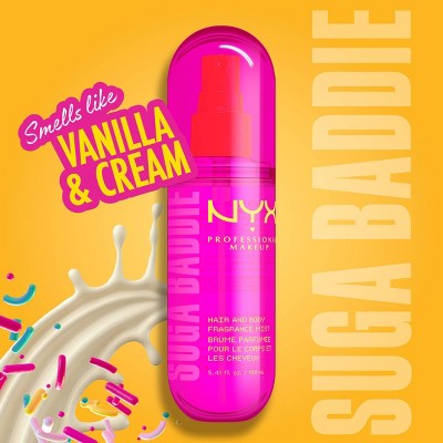 NYX Professional Makeup Hair & Body Fragrance Mist Spray- Suga Baddie - 2.7 fl oz