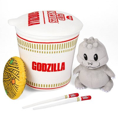 NECA Nissin x Godzilla 10" Interactive Plush Godzilla in Cup Noodles