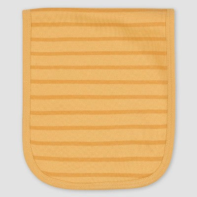 Gerber Baby Boys' 4pk Hedgehog Interlock & Terry Burp Cloth - White/Gray/Yellow