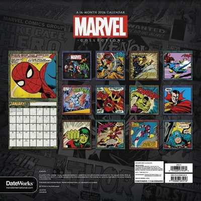 DateWorks 12"x12" 2026 Marvel Wall Calendar