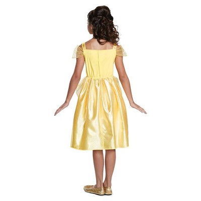 Disney Beauty and the Beast Princess Belle Toddler Halloween Costume Dress XXS (2T): Fairytale Storybook Yellow Dress for Girls