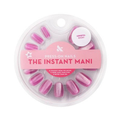 Olive & June Press-On Fake Nails - S Round - Pink Dream Velvet - 42ct
