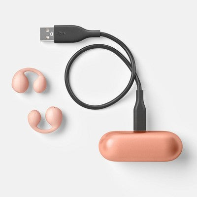 Open-Ear Jewelry Earbuds - heyday Peach: True Wireless USB-C, Sweat-Resistant