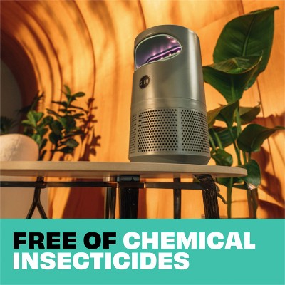 STEM Electric Fan Fruit Fly, Gnat & Fly Trap Starter Kit - 1 Unit + 5 Glue Traps: Non-Toxic, Safe for Kids & Pets, Electric Powered