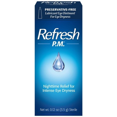 Refresh P.M. Preservative-Free Lubricant Eye Ointment Drops - 0.12oz (3.5g)