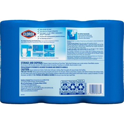 Clorox Disinfecting Wipes Value Pack Bleach Free Cleaning Wipes 100 Ct Pack of 3