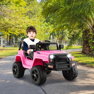 Costway 12V Kids Ride On Truck Car Electric Vehicle Remote w/ Music & Light Pink (LOCAL PICKUP ONLY)