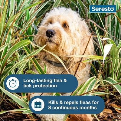 Seresto Flea & Tick Dog Insect Prevention Collar - S: Water-Resistant, All Ages, Pest Repellent, Topical Application