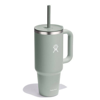 Hydro Flask 40oz All Around Travel Straw Tumbler - Agave: Double-Wall, BPA-Free, Vacuum-Insulated