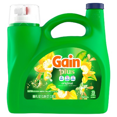 Gain Original Plus Liquid Laundry Detergents 75 Loads - 99oz