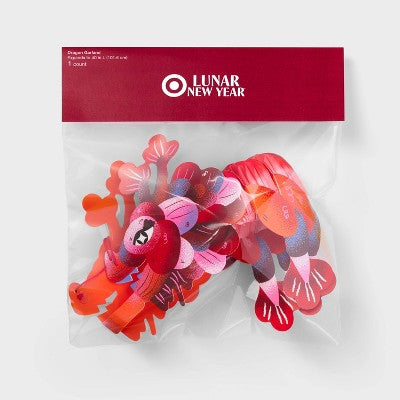 40" Lunar New Year Dragon Accordion Wall Garland