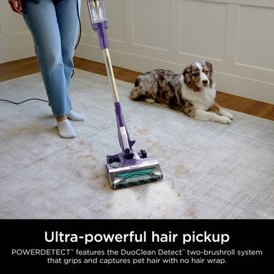 Shark PowerDetect Ultra-Light Corded Stick Vacuum with DuoClean Detect Technology and Self-Cleaning Brushroll Purple HZ4002 (LOCAL PICKUP ONLY)