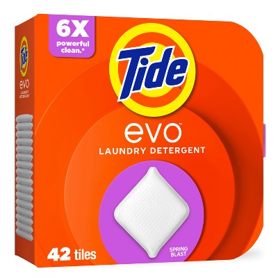 Tide EVO Spring Blast Laundry Detergent Tablets - 42ct: Odor Control, Cold Water Detergent, Bleach-Free