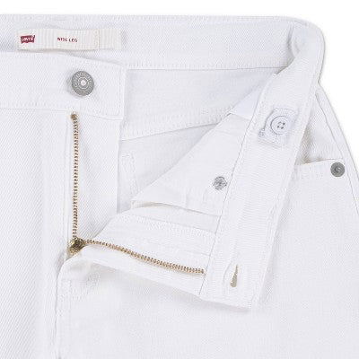 Levi's Girls' Wide Leg Stretch Jeans - Bright White 14