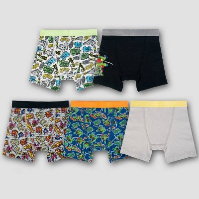 Boys' Teenage Mutant Ninja Turtles 5pk Boxer Briefs - 8
