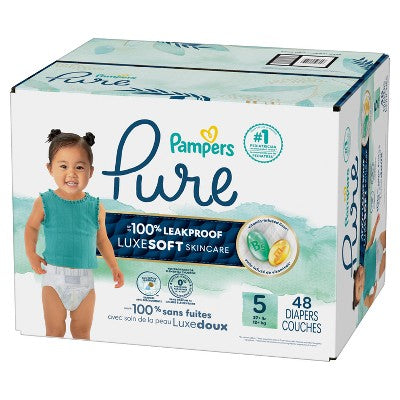 Pampers Pure Protection Diapers Super Pack - Size 5 - 48ct