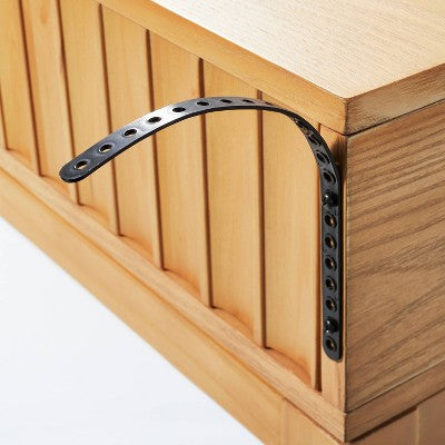 Thousand Oaks Wood Scalloped Desk Brown - Threshold designed with Studio McGee: Mid-Century Style, 60" Writing Surface (LOCAL PICKUP ONLY)