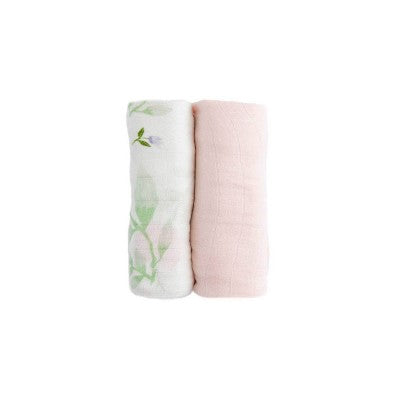 Little Unicorn Deluxe Muslin Swaddle Blanket - Blush Peony - 2pk