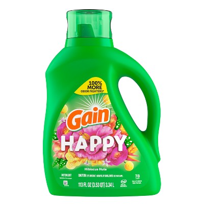 Gain Happy Hibiscus Hula HE Liquid Laundry Detergent 78 Loads - 113 fl oz