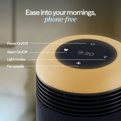 Blueair Mini Restful Air purifier and Sunrise Alarm Clock Midnight Blue