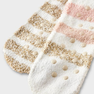 Women's Dachshund 2pk Cozy Liner Socks - Oatmeal/Ivory 4-10