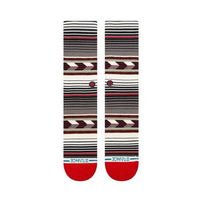 Stance Men's Chevron Striped Crew Socks - Red 6-12