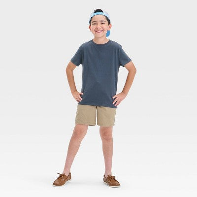 Boys' Short Sleeve T-Shirt - Cat & Jack Charcoal Gray XL Husky