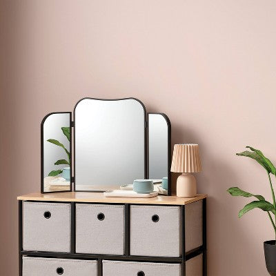 30"x20" Table Top Tri Fold Mirror - Room Essentials (LOCAL PICKUP ONLY)