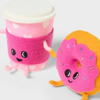 Valentine's Day Soft Fabric Duos Coffee and Donut - Spritz